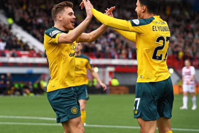 Forrest celebrates his goal.