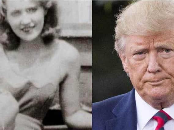 Donald Trump alongside his mother.