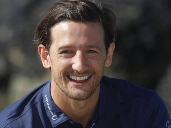 Olympic star Michael Jamieson vists a surf session at The Wave Project on Fistral Beach. Picture: Getty Images.