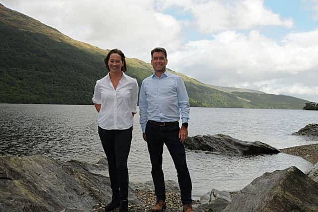 Fiona Campbell, chief executive of ASSC, and Mark O'Neill, head of energy at DM Hall. Picture: Contributed