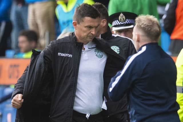 Paul Heckingbottom is under pressure after Hibs' 2-0 defeat at Kilmarnock. Picture: Craig Foy/SNS