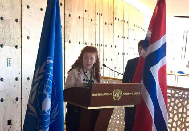 Hannah is returning to the Palais des Nations in Geneva a year after she become the youngest moderator, aged 12