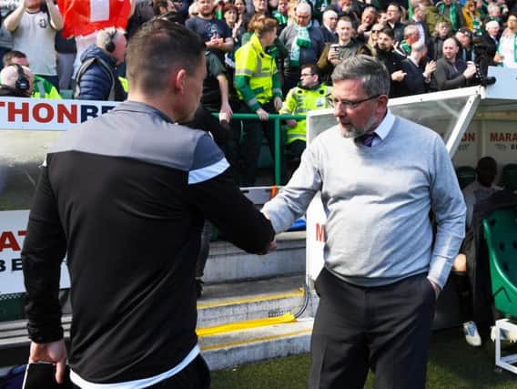 Hearts and Hibs bosses Craig Levein and Paul Heckingbottom are under pressure. Picture: SNS
