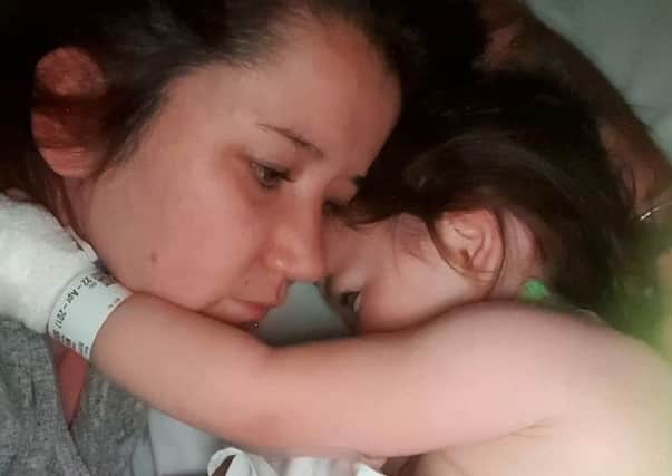 Collect of Elsie-Rose, 2, who was rushed to hospital by her mum Kirsty Duffy, 29, after she swallowed a button battery. Picture: SWNS