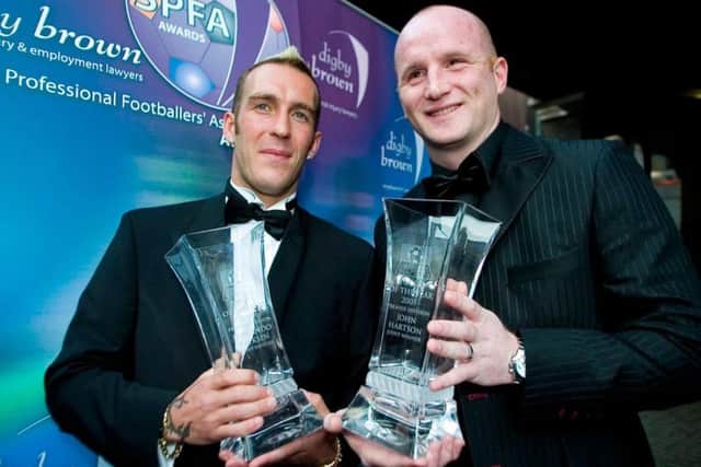 Sharing the PFA Player of the Year award with John Hartson of Celtic in April 2005