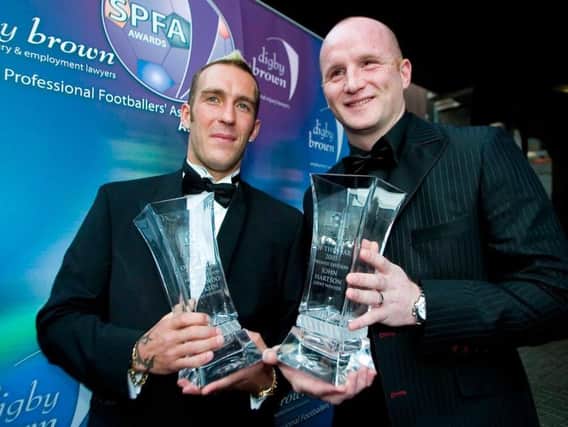 Sharing the PFA Player of the Year award with John Hartson of Celtic in April 2005