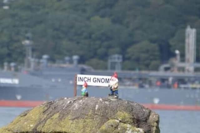 Mystery surrounds how the gnomes ended up in the Firth of Forth. PIC: Contributed.
