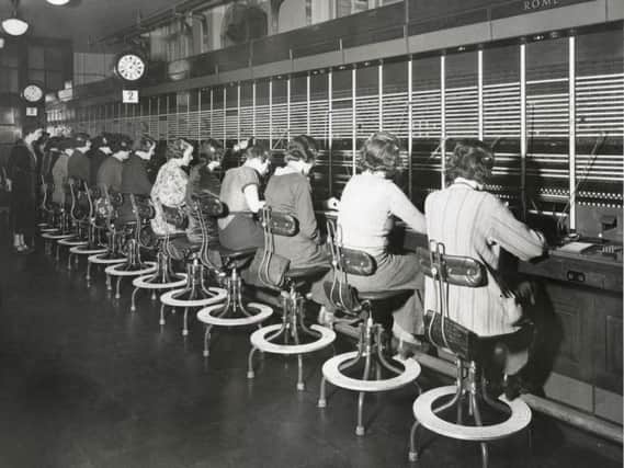 Women who worked at manual telephone exchanges became known as "hello girls."