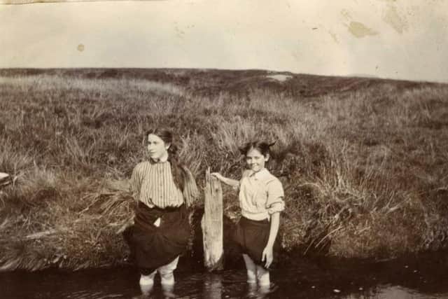 Photo of Christine Orr, aged around 11, and her friend Peggy, on holiday in the Highlands. The photograph appeared in the 1911 to 1912 edition of her magazine Tops and Tales. PIC: The Writers' Museum.