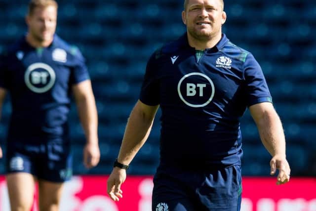 WP Nel, right, and Allan Dell are confident Scotland can match the Irish scrum. Picture: Getty Images