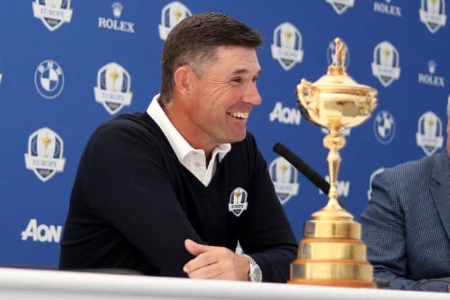 European Ryder Cup captain Padraig Harrington has been talking up the chance of Bob MacIntyre. Picture: Kate McShane/Getty Images