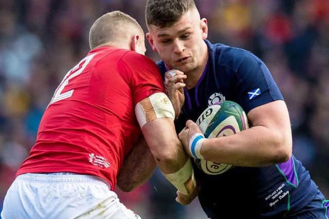 Standby Magnus Bradbury can't train or travel with the Scotland World Cup squad in Japan. Picture: SRU/SNS