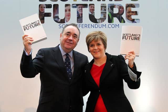 Alex Salmond and Nicola Sturgeon at the launch of the White Paper on independence in 2013. Picture: PA WIRE