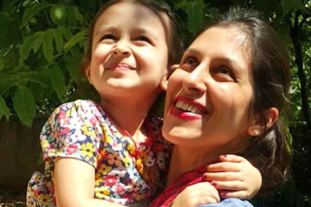 Nazanin Zaghari-Ratcliffe with her daughter Gabriella. Picture: PA
