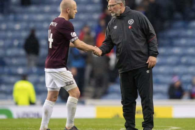 Mutual appreciation: Steven Naismith demands support for Craig Levein. Photograph: Craig Williamson/SNS
