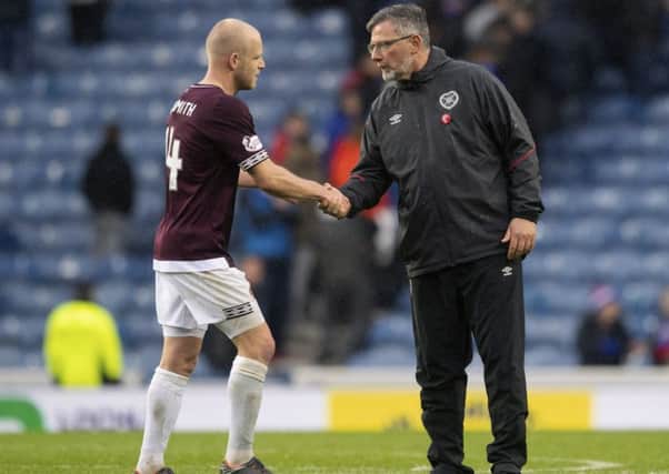 Mutual appreciation: Steven Naismith demands support for Craig Levein. Photograph: Craig Williamson/SNS