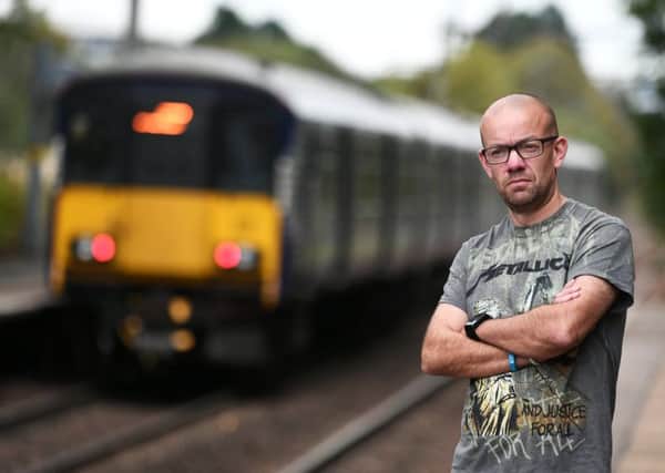 George Eckton at Garrowhill railway station. Picture: John Devlin