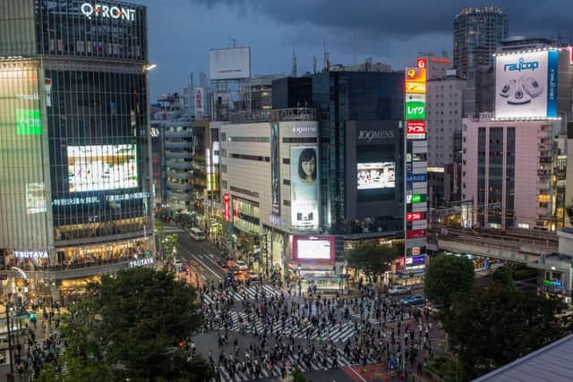 Tokyo's famous Shibuya Crossing, the world's busiest pedestrian passage. Picture: Chris McGrath/Getty Images