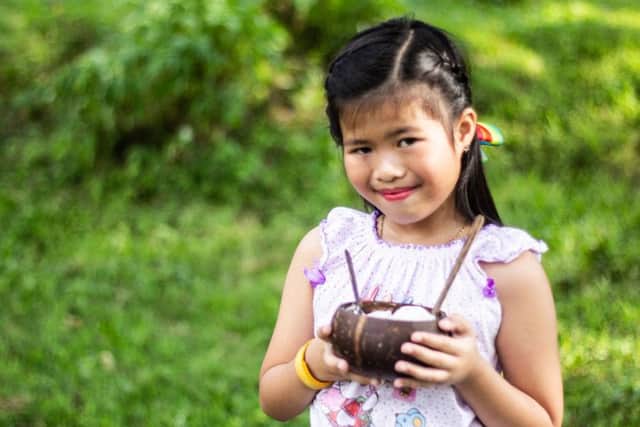 The partnership has created eco-friendly, biodegradable coconut bowls. Picture: Contributed