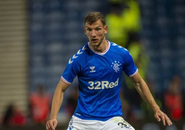 Borna Barisic impressed Rangers manager Steven Gerrard in the 1-0 victory over Feyenoord. Picture: SNS.