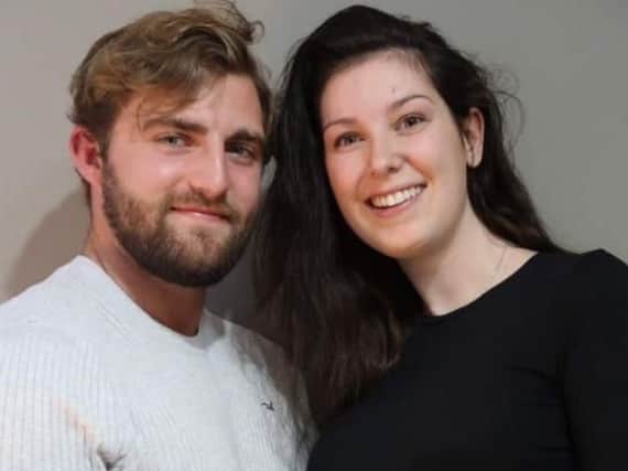 Lucy Lintott with her partner Tommy Smith. Picture: @LucyLintott/Twitter