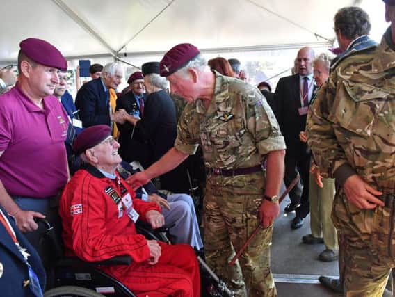 Prince Charles meeting Mr Cortmann. Picture: PA