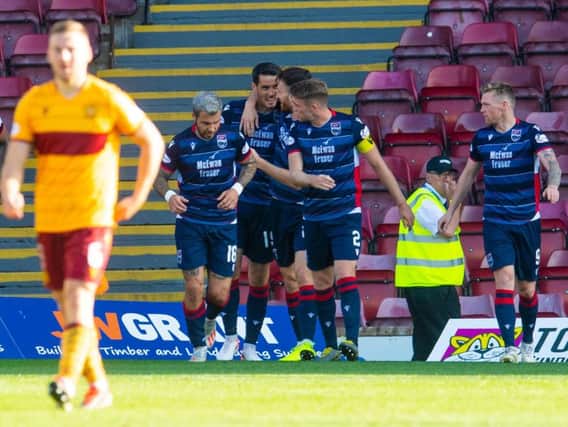 Brian Graham celebrates the equaliser.