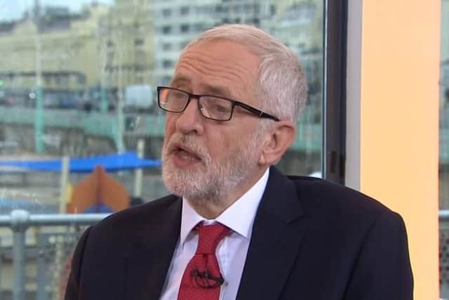 Labour leader Jeremy Corbyn appearing on the BBC's Andrew Marr Show in Brighton
