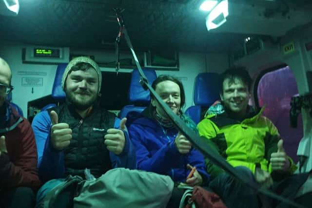 A shocking video shows how after jumping, while he free-fell 200ft, a gust of wind spun him round into the cliff face, partially deflating his parachute.