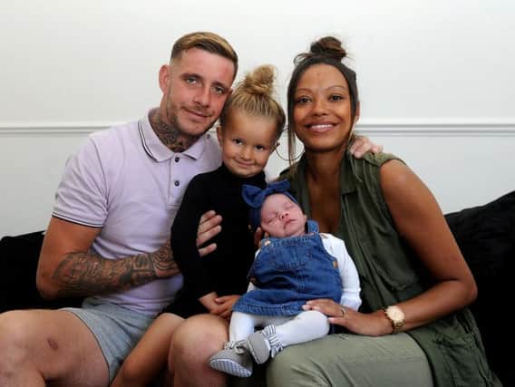 Sharnelle Davis, 26, was zooming along the M621 when her baby, who was already nine days late, decided she couldn't wait any longer.