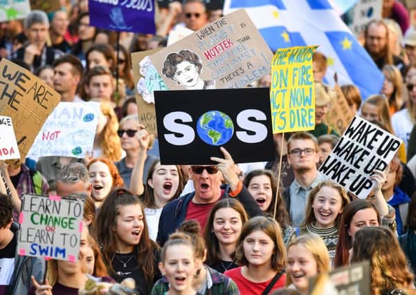 The hopes of most of the 40,000 people who took part in the Scottish climate strikes on Friday hang on a few hours of debate at Holyrood. Picture: Getty