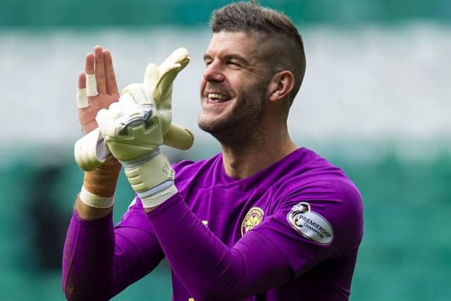 Fraser Forster says he has a knack of second-guessing penalty-takerS. Picture: SNS.