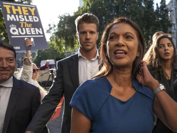 Businesswoman Gina Miller, who challenged Boris Johnson's prorogation of Parliament, outside the Supreme Court. Photo: Dan Kitwood / Getty Images