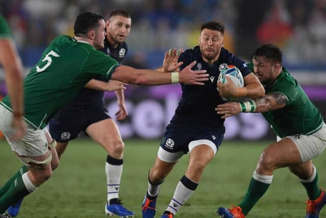 Scrum-half Ali Price has been ruled out of the rest of the World Cup with a foot injury sustained against Ireland. Picture: Getty Images