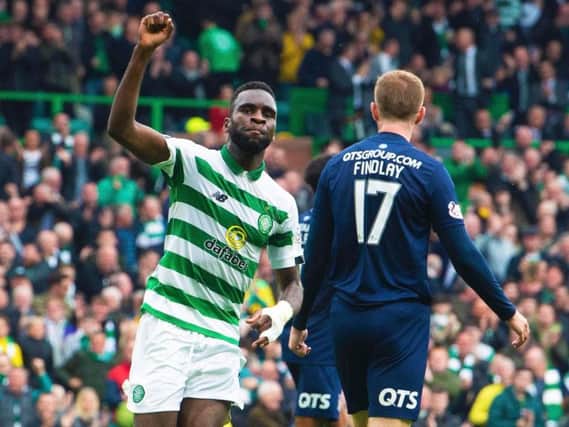 Odsonne Edouard celebrates after scoring against Kilmarnock at the weekend.