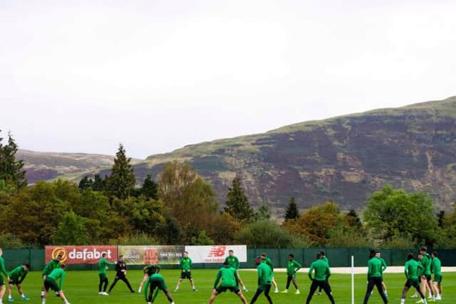 Celtic training at Lennoxtown