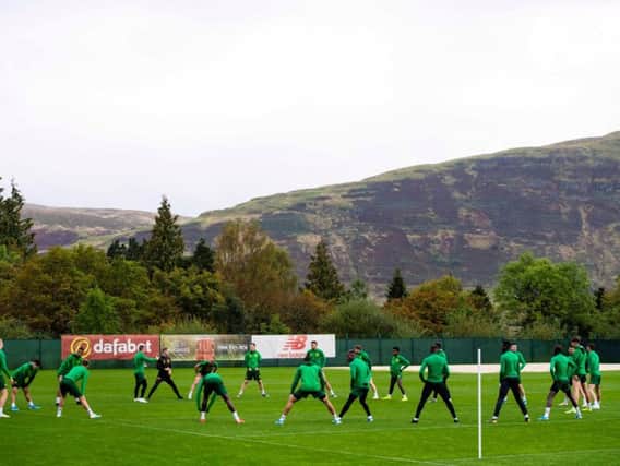 Celtic training at Lennoxtown
