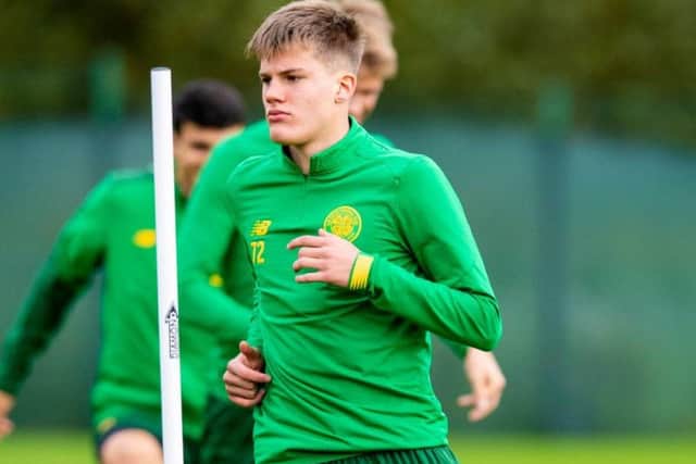 The summer signing from Rosenborg was training with the first team at Lennoxtown today - but it would be surprising to see him handed a start.