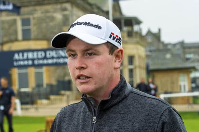 Robert MacIntyre at the Old Course before the Dunhill Links Championship. Picture: Bill Murray/SNS