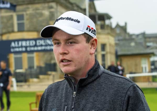 Robert MacIntyre at the Old Course before the Dunhill Links Championship. Picture: Bill Murray/SNS