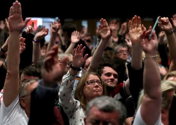 Conference delegates vote to decide the Labour Partys policy on Brexit. Picture: PA