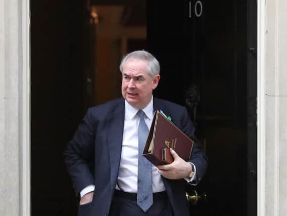 Attorney General Geoffrey Cox leaves 10 Downing Street
