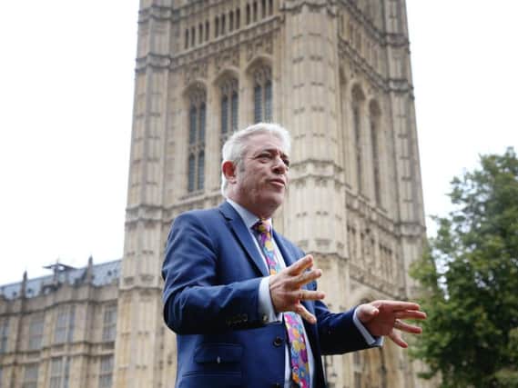 Speaker John Bercow outside the House of Parliament yesterday. Picture: PA