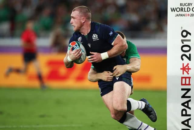 Scotland full-back Stuart Hogg was not involved in training in Kobe today but assistant coach Matt Taylor insisted he was not an injury concern. Picture: Getty Images
