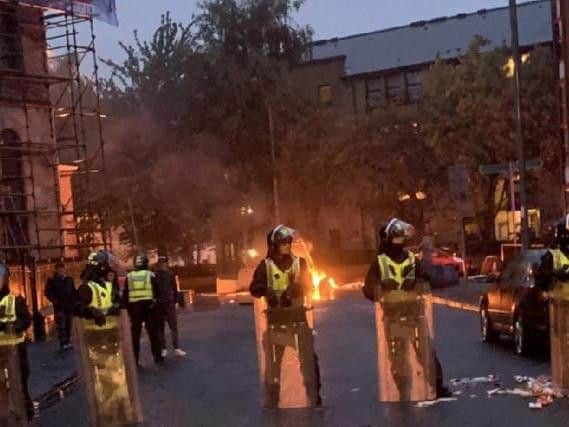 Sectarian clashes in Glasgow last month. Picture: PA