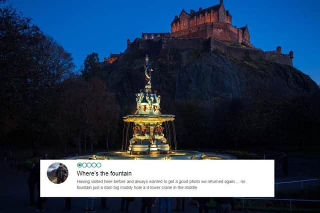 "Having visited here before and always wanted to get a good photo we returned again... no fountain just a damn big muddy hole and tower crane in the middle". (Ed: Fountain was away for restoration!)