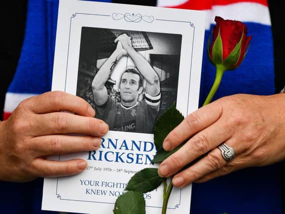 A copy of the funeral booklet for Fernando Ricksen