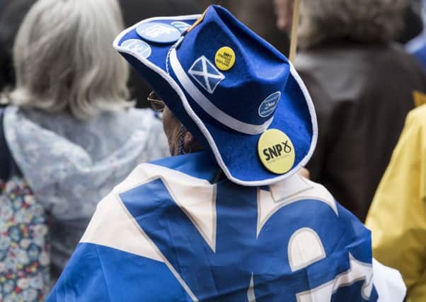 A Scottish independence supporter. Picture: John Devlin
