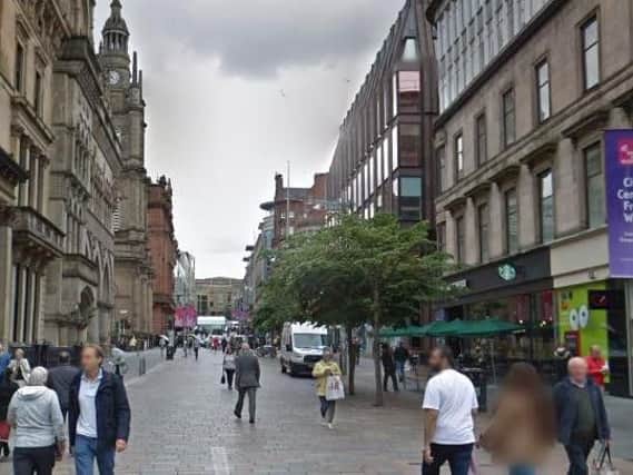 Several clips were filmed on Glasgow's Buchanan Street