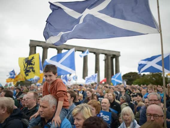 Pro-independence campaigners in Edinburgh. Picture: Jeff J Mitchell/Getty Images